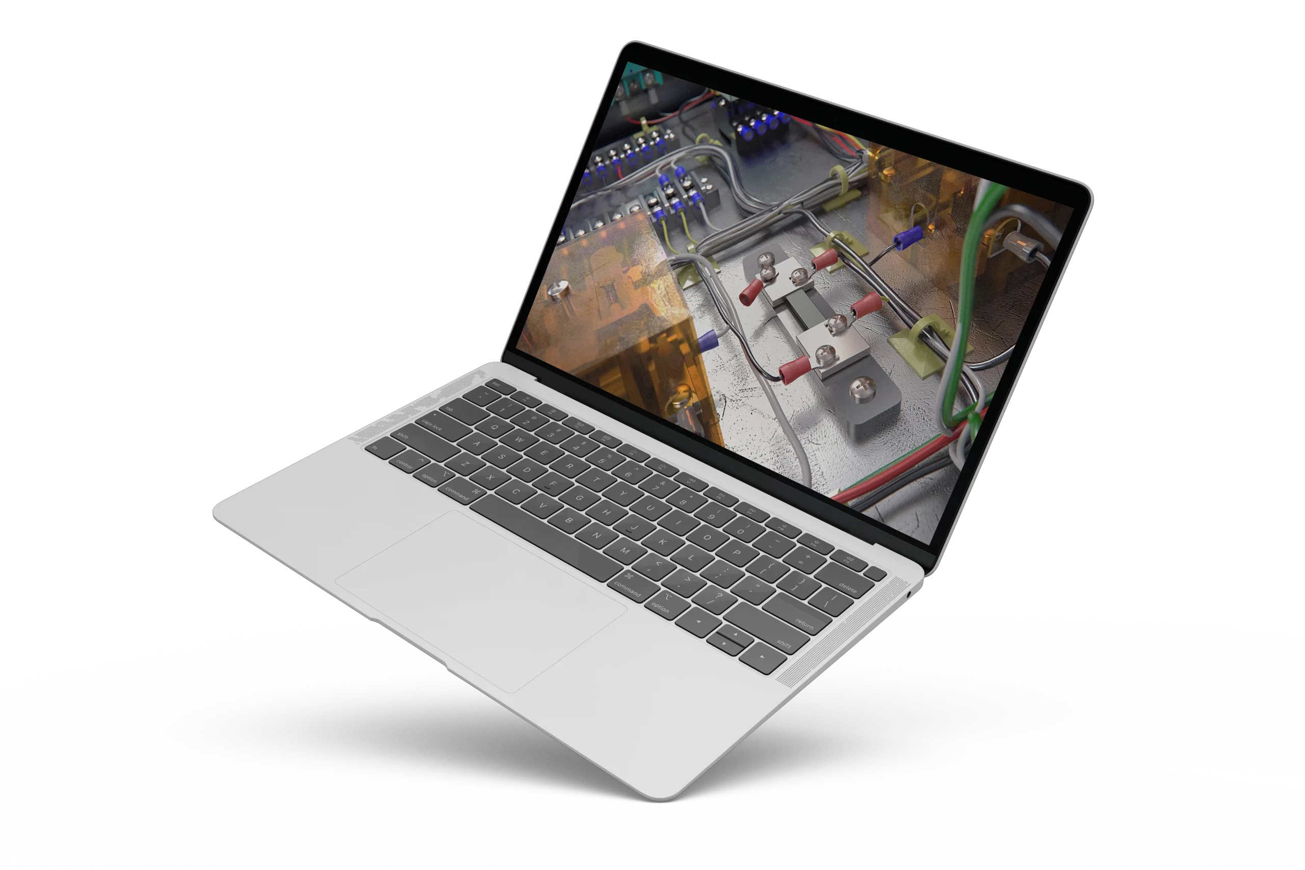 Ligações elétricas no display de portátil